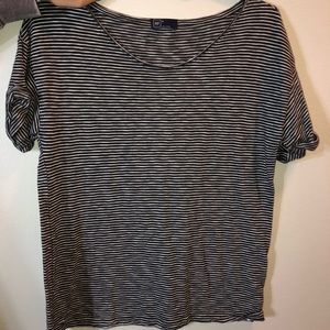 Black and white striped tee